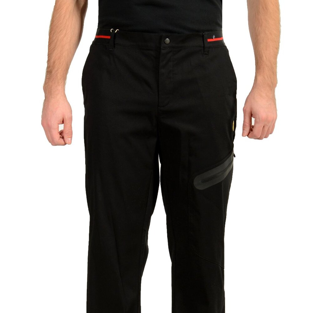 Scuderia Ferrari Men's Black Elastic Tape Chino Pants US 40 IT 56